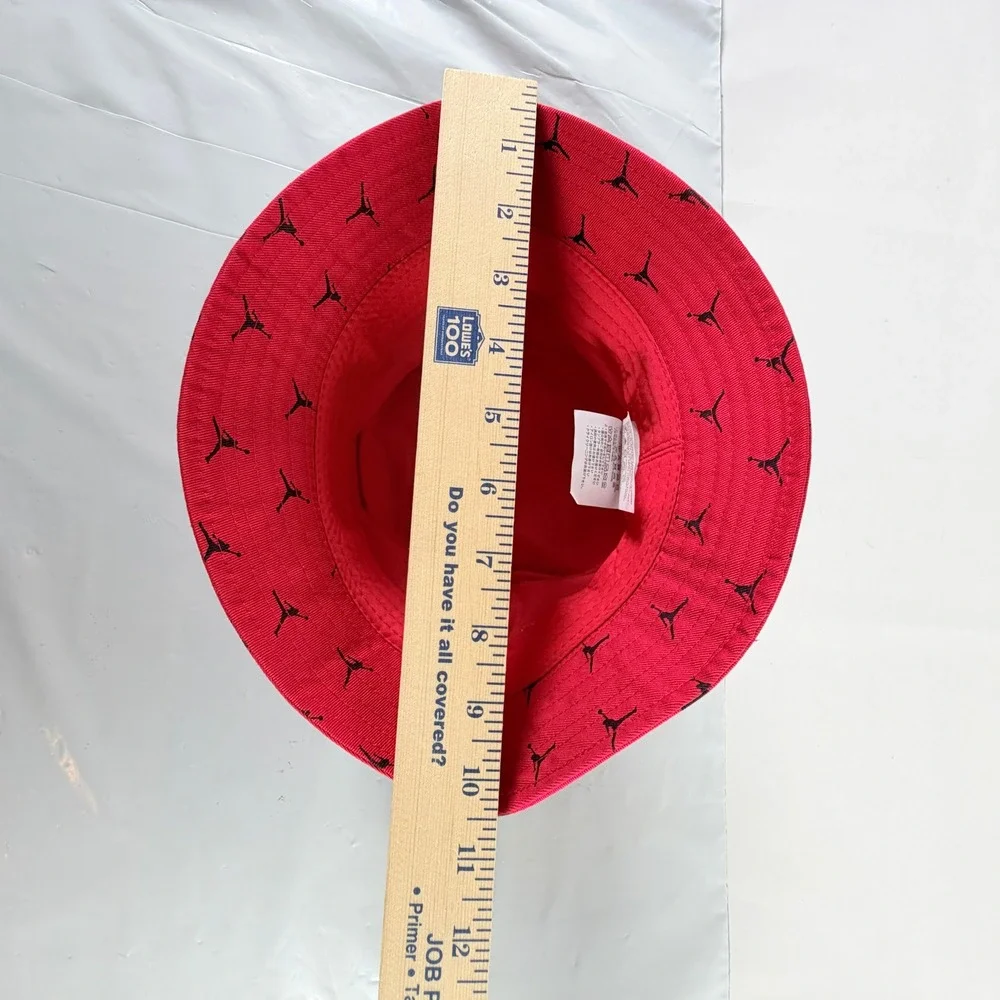 Jordan Boys Gym Red Allover Jumpman Bucket Hat Size 4-7 NWT‎